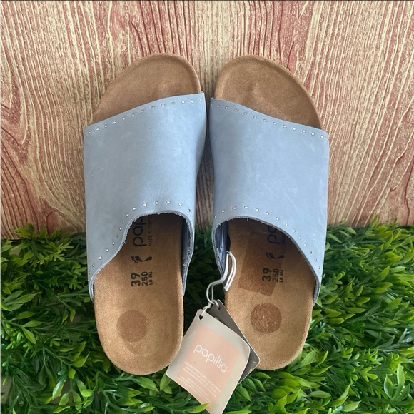 New Birkenstock Papillio Namica Rivets Nubuck Leather Wedge Sandals - Picture 4 of 11